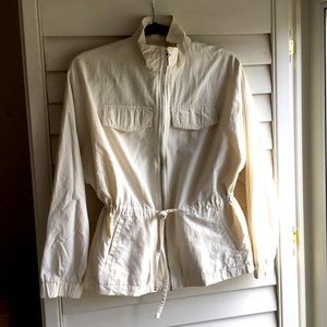 NWOT Lightweight Ivory Jacket Windbreaker
